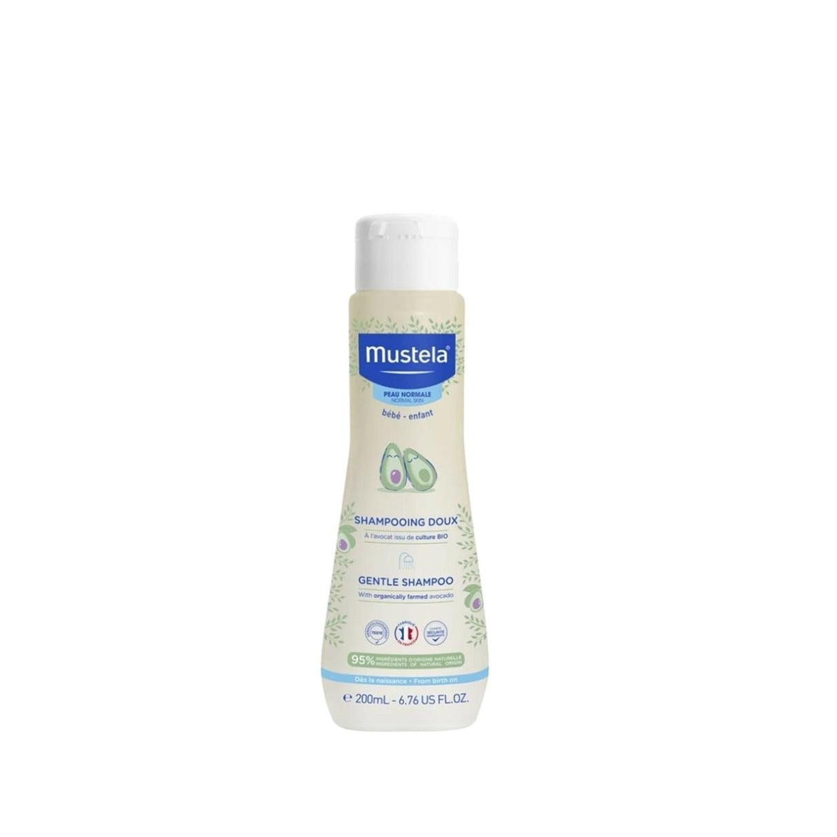 Mustela Gentle Baby Shampoo for Infants - 200ml, Natural & Hypoallergenic
