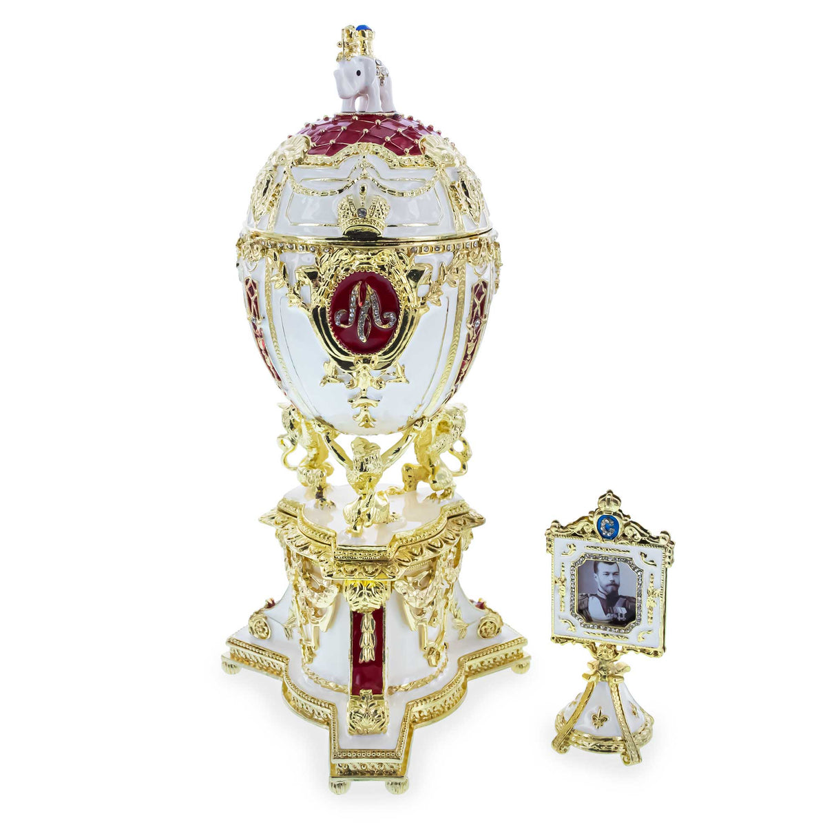 1903 Royal Danish Musical Imperial Easter Egg 9.6 Inches