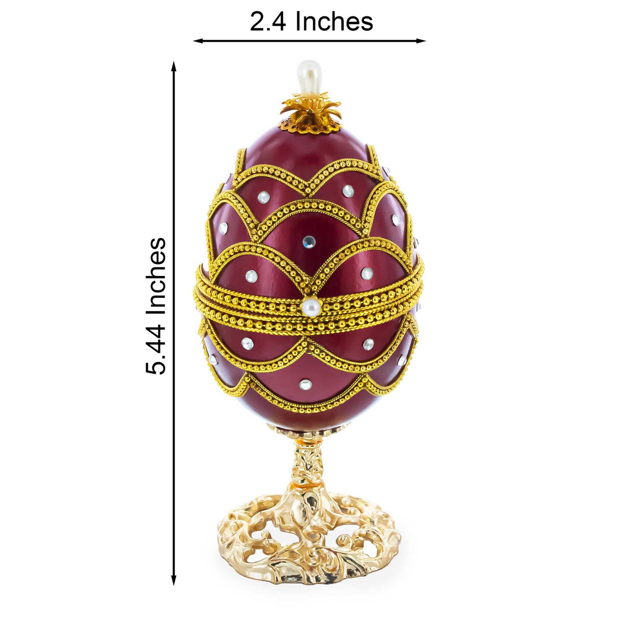 Real Eggshell Royal Inspired Musical Easter Egg 5.4 Inches