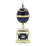 1904 Kelch Chanticleer Royal Imperial Musical Easter Egg in Purple Enamel