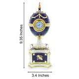 1904 Kelch Chanticleer Royal Imperial Musical Easter Egg in Purple Enamel