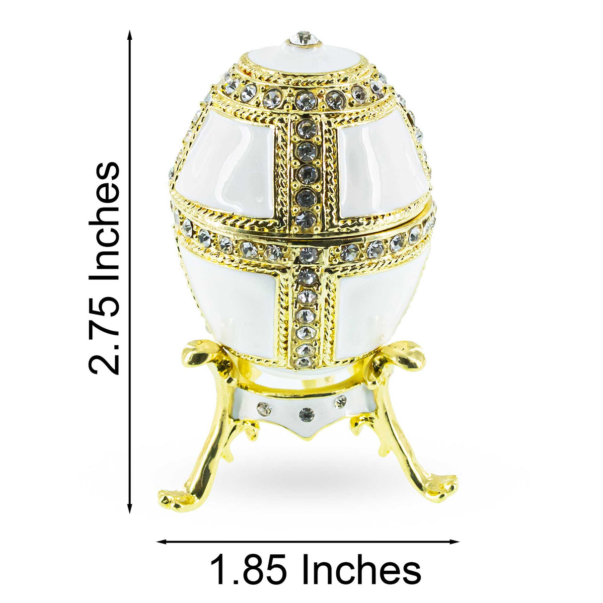 1890 Danish Palaces Royal Imperial Easter Egg in White