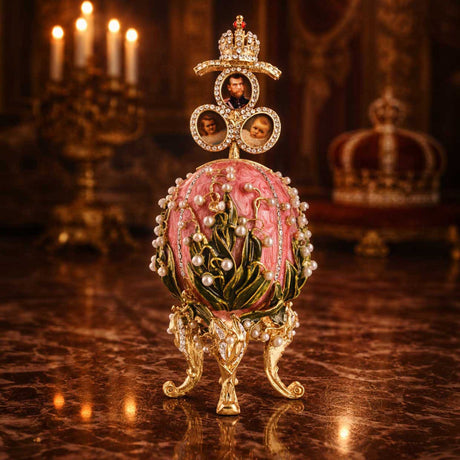 1898 Lilies of the Valley Musical Royal Imperial Easter Egg 6.3 Inches