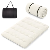 Colchón/Colchoneta para Futón de Piso con Funda Lavable Tamaño Queen/King/Twin/Full Beige