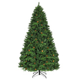 Árbol de Navidad Artificial de 2.29 m con Luces LED y Piñas