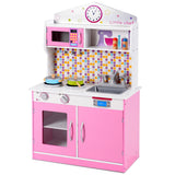 Juego de ollas y sartenes de madera para niños
