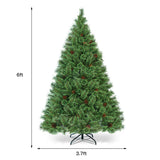 Pino artificial Carolina de PVC preiluminado de 6 pies con luces LED