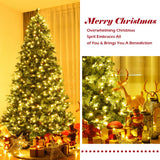 Árbol de Navidad Artificial de 2.29 m con Luces LED y Piñas