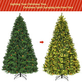 Árbol de Navidad Artificial de 2.29 m con Luces LED y Piñas