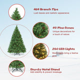 Pino artificial Carolina de PVC preiluminado de 6 pies con luces LED