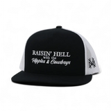 Raising Hell with the Hippies and Cowboys Snapback Hat