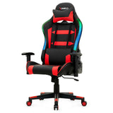 Silla Gaming Giratoria Ajustable con Luces LED y Mando a Distancia