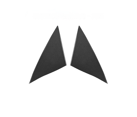 Real Dry Carbon Fiber A-Pillar Accent Overlays for Model 3 / Y