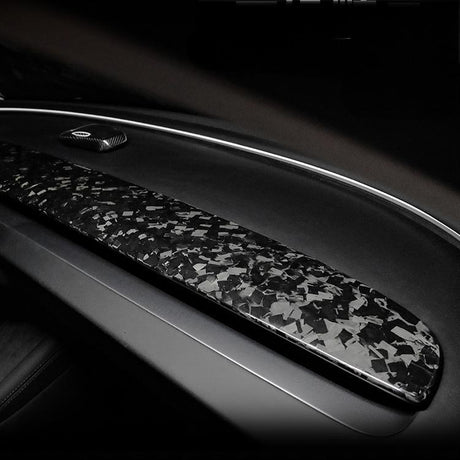 Real Dry Carbon Fiber Dash Cover Overlay for Model 3 Highalnd & New Model Y