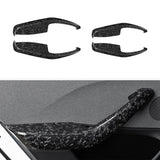 Real Dry Carbon Fiber Door Armrest Cover Overlays for Model 3 Highland