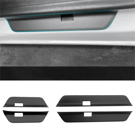 Real Dry Carbon Fiber Door Sill Strip Cover for Model 3 / Y