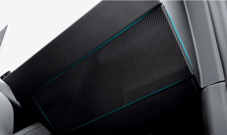 Real Dry Carbon Fiber Glove Box Cover Overlay for Model Y / 3