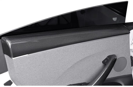 Real Dry Carbon Fiber Upper Door Trim Panel Overlay for Model 3 Highland / Model Y Juniper