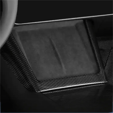 Real Dry Carbon Fiber Wireless Charging Frame for New Model Y & Model 3 Highland