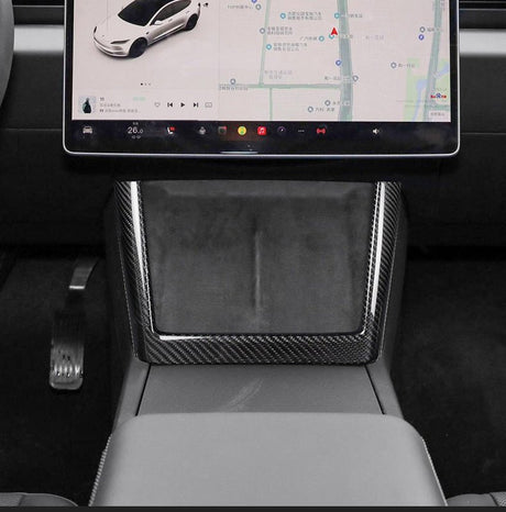 Real Dry Carbon Fiber Wireless Charging Frame for New Model Y & Model 3 Highland