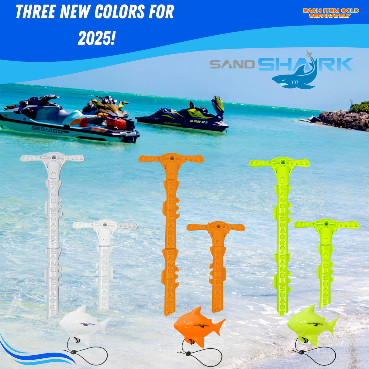 Sport Anchor with Carrying Case- Shallow Water Anchor Pole for Boats and PWC. Easy Storage, High-Strength ABS (4' tall)