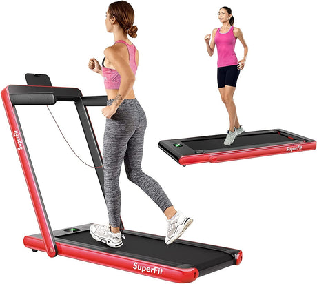 Cinta de correr plegable 2 en 1 de 2.25HP con control remoto por aplicación y altavoz