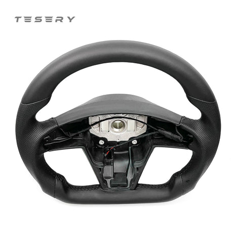 TESERY Touch Horn Round Steering Wheel Replacement for Tesla Model S / X 2021-2023