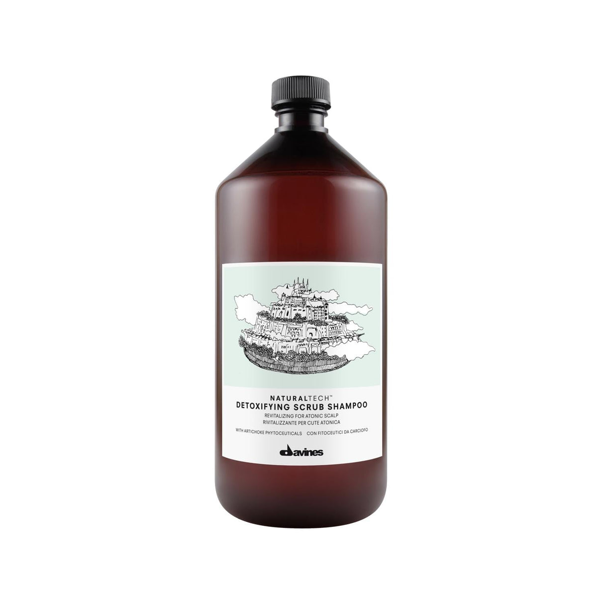 Davines Detoxifying Scalp Scrub Shampoo: Deep Cleansing & Purifying for Oily Hair - 1000ml Salon Size