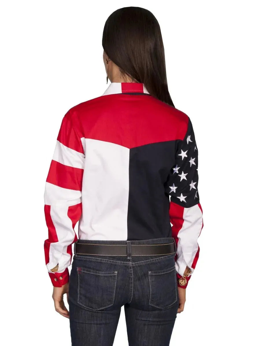Scully Patriot - Camisa de manga larga para mujer
