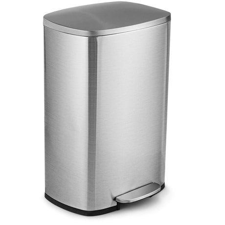 Cubo de basura de acero inoxidable de 13.2 galones con balde