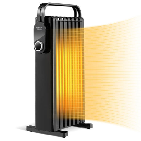 Calefactor eléctrico de 1500 W tipo radiador de aceite con rejilla plegable