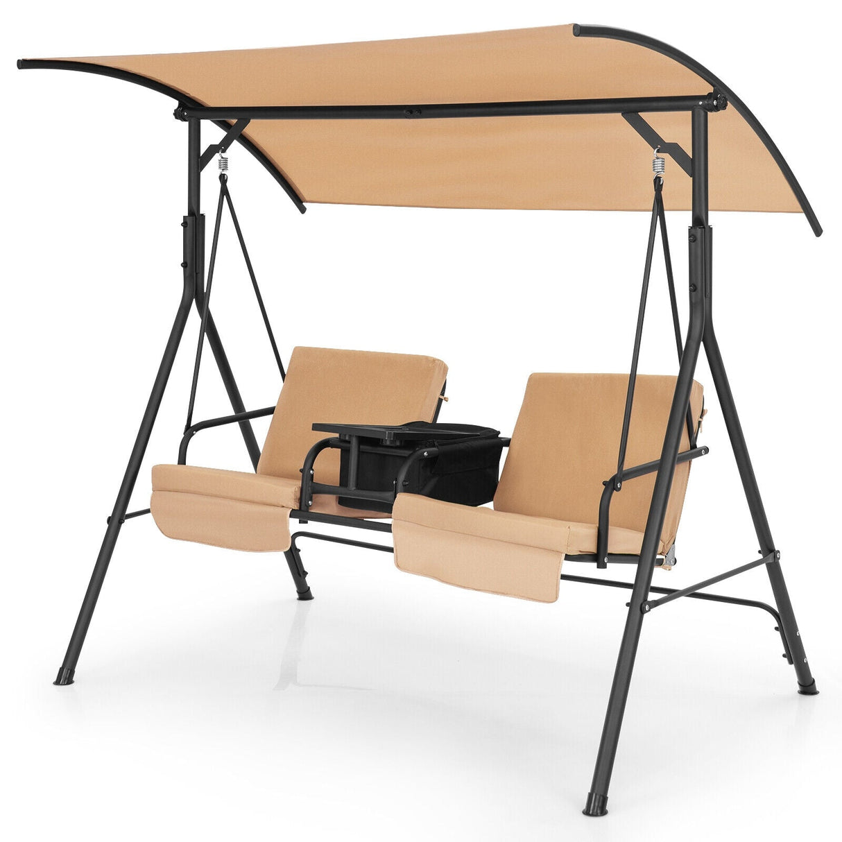 Sillón Colgante para Porche con Toldo Ajustable