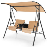 Sillón Colgante para Porche con Toldo Ajustable