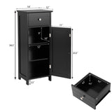Mueble de almacenamiento de madera para baño con cajón y estante