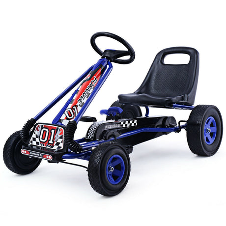 Coche de carreras de pedales de 4 ruedas para niños, juguete para jugar al aire libre