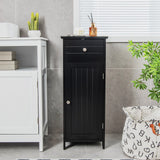 Mueble de almacenamiento de madera para baño con cajón y estante