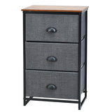 Nightstand Side Table Storage Tower Dresser Chest with 3 Drawers