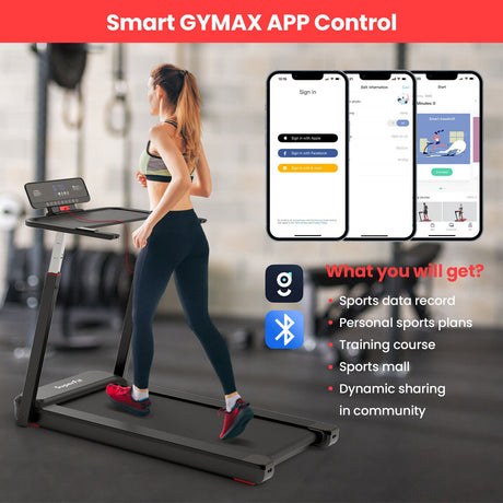 Cinta de Correr Plegable de 3HP con Altura Ajustable y Control por APP