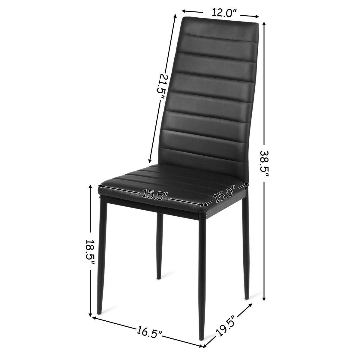 Juego de 2 o 6 sillas de comedor con respaldo alto - Juego de 6