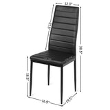 Juego de 2 o 6 sillas de comedor con respaldo alto - Juego de 6