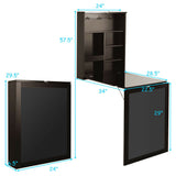 Mesa plegable de pared con pizarra