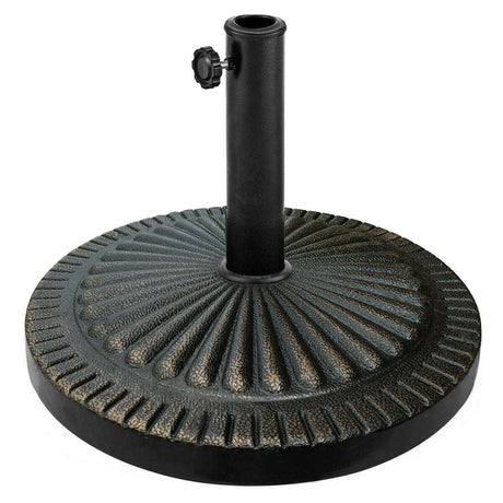 31.5 lb Base de parasol resistente para exteriores Market de bronce