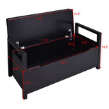 34.5 ×15.5 ×19.5 Inch Shoe Storage Bench with Cushion Seat for Entryway
