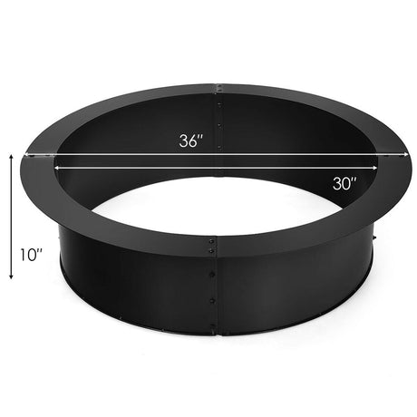 Anillo de acero redondo para fogata de 36 pulgadas para patio exterior
