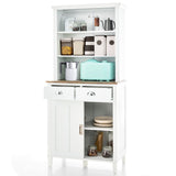 Alacena de cocina independiente con despensa, puerta corredera y cajón - Blanca