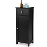 Mueble de almacenamiento de madera para baño con cajón y estante