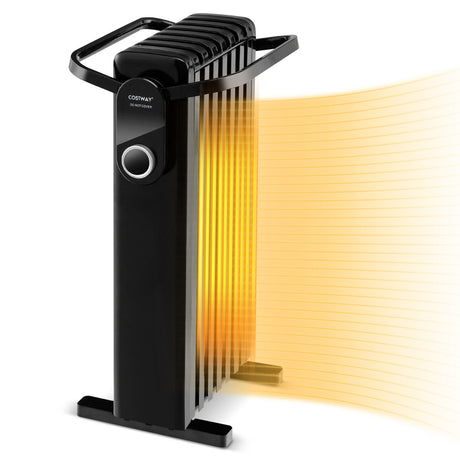 Calefactor eléctrico de 1500 W tipo radiador de aceite con rejilla plegable