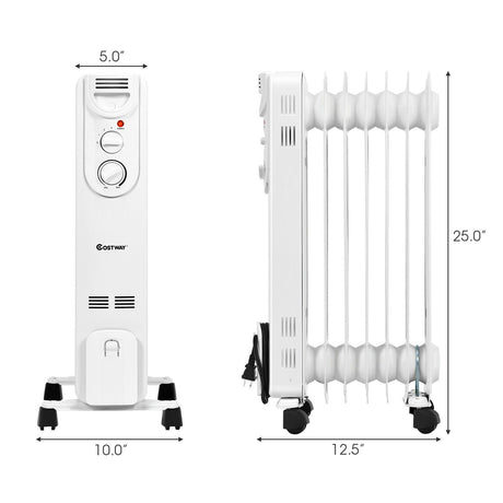 Calefactor Eléctrico de 1500W con 3 Niveles de Calefacción y Protección Segura