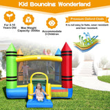 Casa Inflable para Niños con Tobogán y Pelotas Oceánicas (No Incluye Soplador)