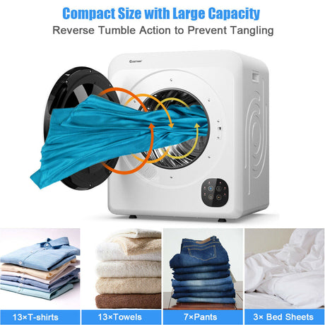 Secadora de ropa eléctrica de 1700 W con tambor de acero